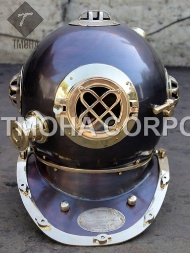 डेकोरेटिव एंटीक यूएस नेवी डीप सी मरीन स्का स्कूबा रिप्रोडक्शन डाइविंग हेलमेट डाइवर्स हेलमेट मार्क Iv Dh0022