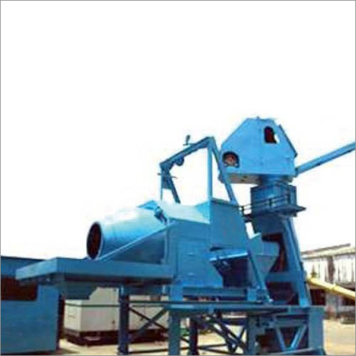 Boom Scraper Concrete Batching Plant - Color: Blue