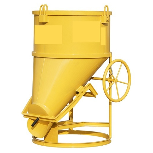 Concrete Banana Bucket With Mechanical Screw Jack - Color: Yellow