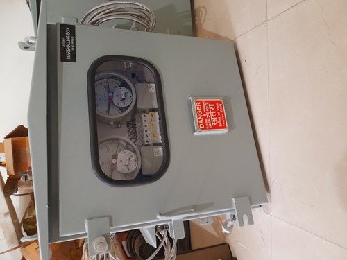 Marshalling Box - Steel, 12x16x8 Inches, Gray | NEMA 3R, IP65, 480V, 100A with WTI & OTI Meters