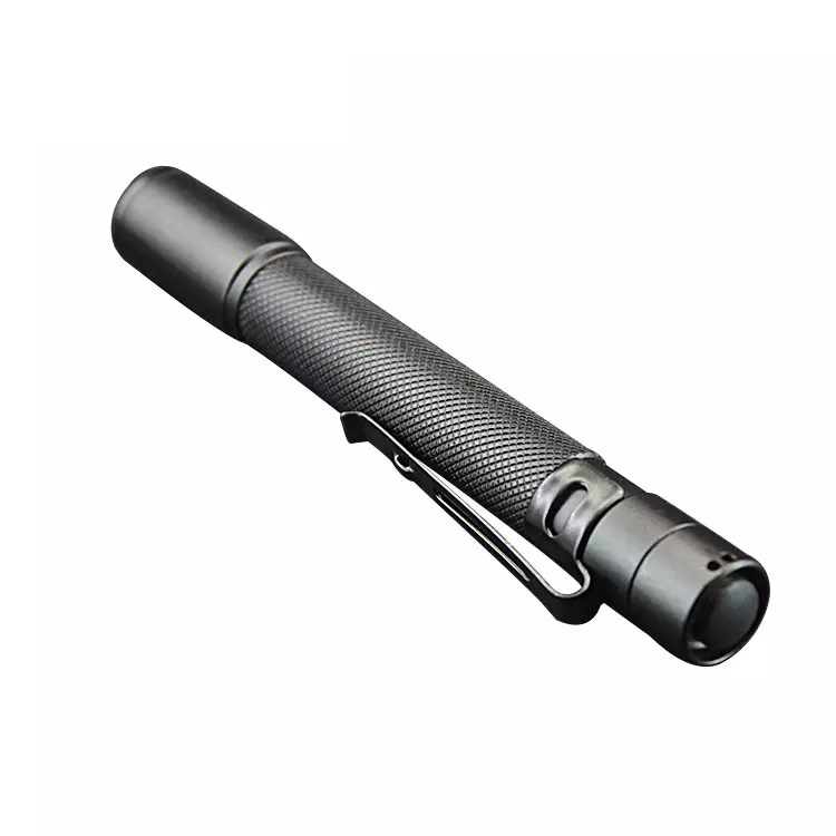 Portable Led Flashlight With Pen Clip Torch Light
