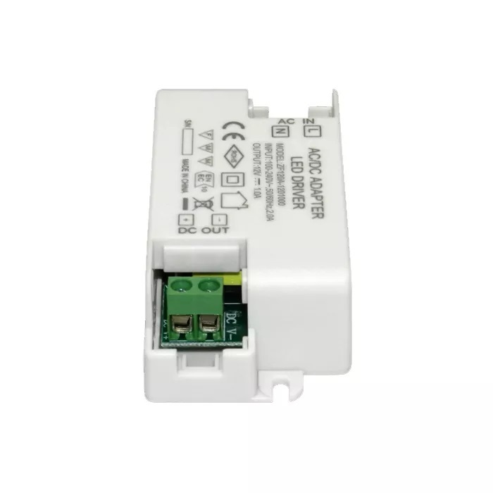Led Driver Power Supply 12volt 1000ma Led Driver Mini Constant Voltage Plastic Ip20 12w 12v 1a Led Lighting Celling Light