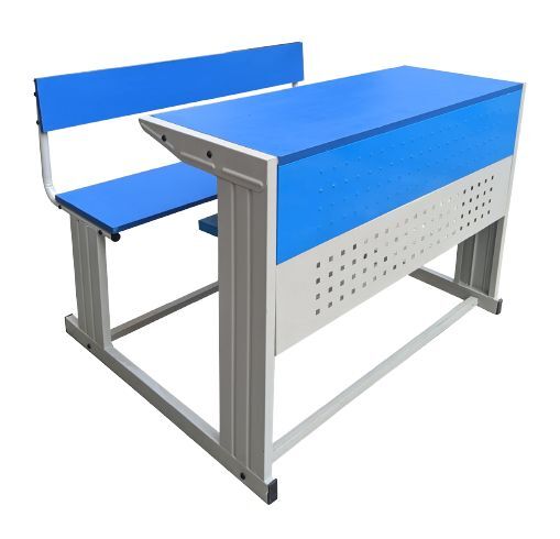 Classroom Dual Desk - Made With 0.8mm Thick Cr Sheet, 17mm Thick Prelam Mdf Top, Durable Powder Coated Finish - Ideal For Collaborative Learning