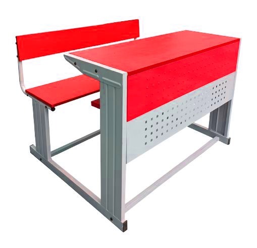 Classroom Dual Desk - Made With 0.8mm Thick Cr Sheet, 17mm Thick Prelam Mdf Top, Durable Powder Coated Finish - Ideal For Collaborative Learning