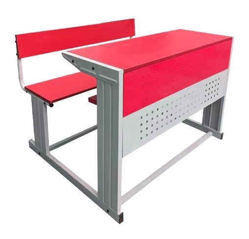 Classroom Dual Desk - Made With 0.8mm Thick Cr Sheet, 17mm Thick Prelam Mdf Top, Durable Powder Coated Finish - Ideal For Collaborative Learning
