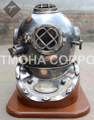 डेकोरेटिव एंटीक यूएस नेवी डीप सी मरीन स्का स्कूबा रिप्रोडक्शन डाइविंग हेलमेट डाइवर्स हेलमेट मार्क V Dh0056
