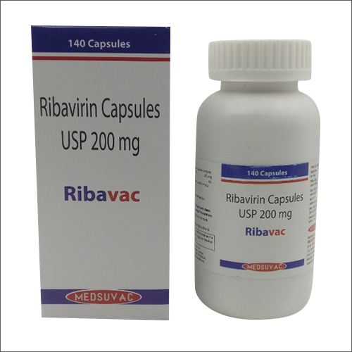 200mg Ribavirin Capsules Usp - 140 Capsule Unit, Antiviral Agents For Chronic Hepatitis C Treatment, Dosage: 200 Mg As Per Prescription
