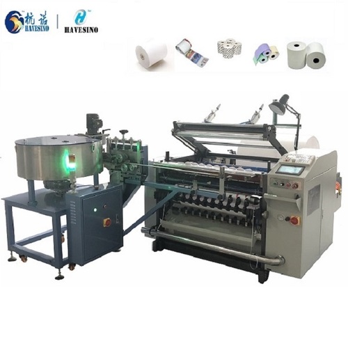 Thermal Paper Cutter and Rewinder Machine - 900mm Width, 180m/min Speed | Auto Tension Control, Manual Operation, Precise Slitting