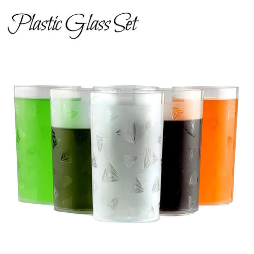 Gce Unbreakable Plastic Diamond Design Drinking Glass