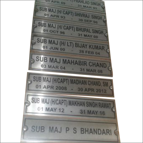 Silver 15X7 Inch Stainless Steel Name Badges