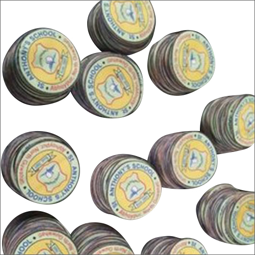 Woven School Badge - Fabric Material, Round Shape, Embroidered Pattern | Durable and High-Quality Identification for Students