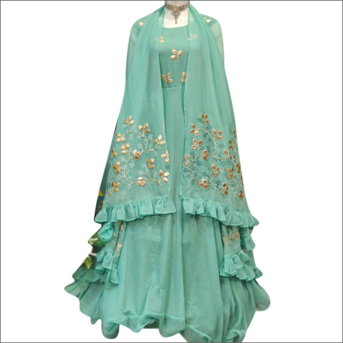 Washable Ladies Dupatta Gown