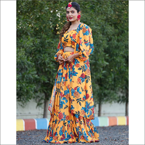 Washable Printed Lehenga Blouse Set