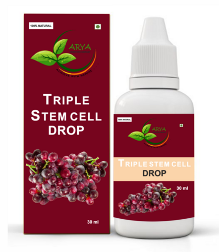 Triple Stem Cell Drops - 30ml Herbal Liquid | Boosts Immunity, Cellular Energy & Antioxidant Protection Against Inflammation and Oxidation