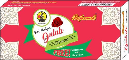 ब्लैक राजकमल साईं किरिपा गुलाब धूप 10 स्टिक (छोटा)