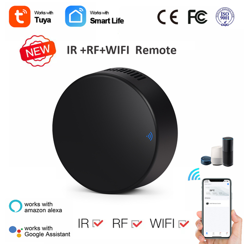 Tuya WIFI Infrared Remote Control Extender WiFi IR RF 2 in 1 Universal Remote Control for TV