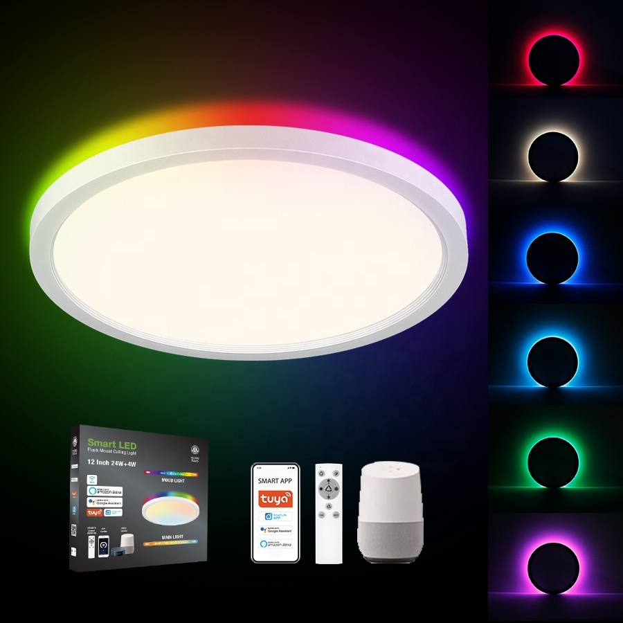 Wifi Smart Led Ceiling Light Compatible With Voice Control Tuya Google Assistant Amazon Alexa