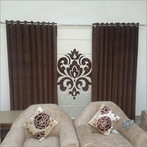 एंटी-स्टेटिक वेलवेट स्वेड डिजिटल प्लेन कर्टन