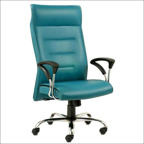 High Back Chair - Leather and Stainless Steel | Eco-Friendly, Durable, Office Grade Comfort