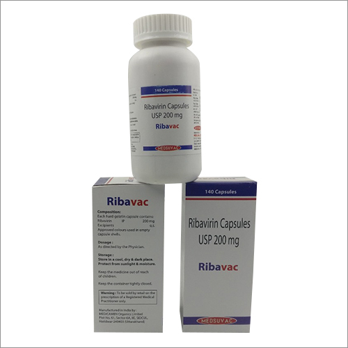 Ribavirin Capsules Usp - 200mg, Effective Treatment For Chronic Hepatitis C, Recommended For Adults, Digestible Formula, Store In Cool & Dry Place