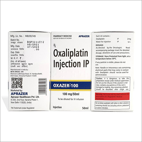 Oxaliplatin Injection IP - Liquid Formulation | Targeted Chemotherapy Treatment for Oncology Applications