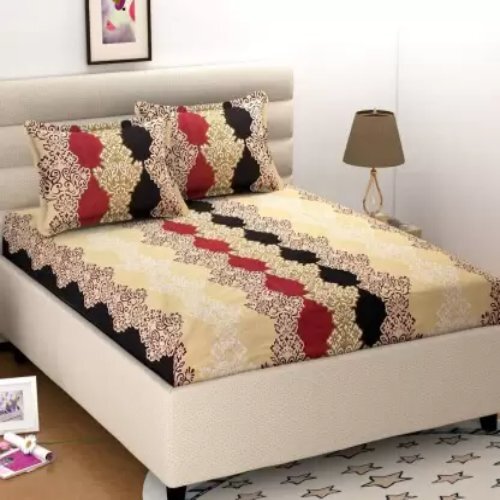 P.rtrend Polycotton Bedsheet Set - 241 Cm X 211 Cm Wrinkle-resistant Soft Touch Breathable Comfort Hotel Quality