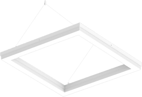 Verge LED - Aluminum, 50mm Space, White | High Efficiency, Energy Saving Up to 60%, Insect Proof, Slim Design, Direct-Indirect Light Distribution