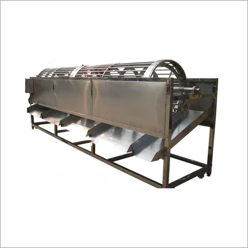 Silver Industrial Sorting Drum Conveyor