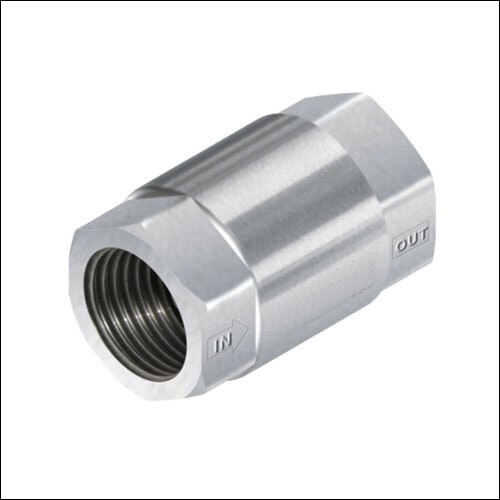 Non Return Valve - High Pressure, Manual Operation | Silver Finish, Water Compatible, Industrial Application