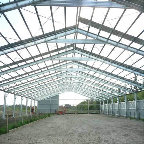 Peb Structures Fabrication Service - Steel Industrial Shed, Customizable Dimensions, Gable Roof, Metal Walls, Variable Load Capacity, Galvanized Finish, Structural Design
