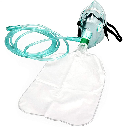 High Concentration Oxygen Mask - Plastic Material, Manual Operation | Easy to Wear, Trouble-Free Functionality, Defect-Free Finish