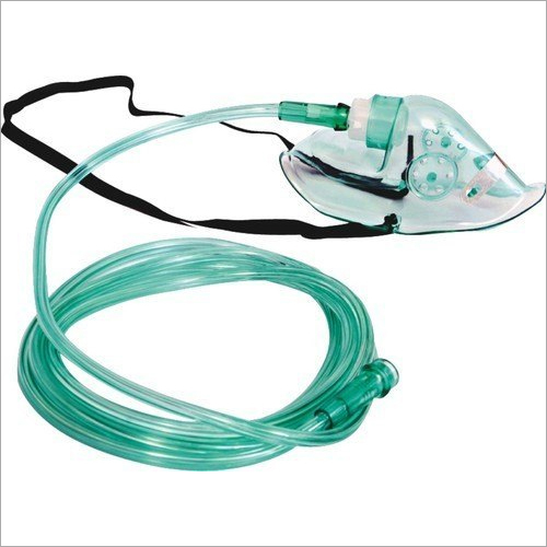 Medical Oxygen Mask - Disposable Plastic Material | Lightweight Design, Manual Operation, Flexible Fit, Comfortable Seal