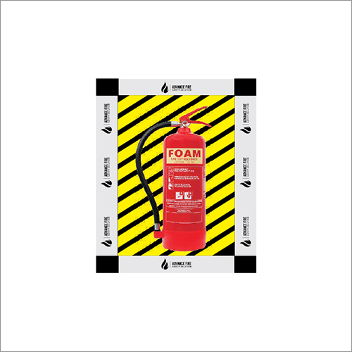 Red-Yellow 9 Ltr Foam Fire Extinguisher Wall Stickers