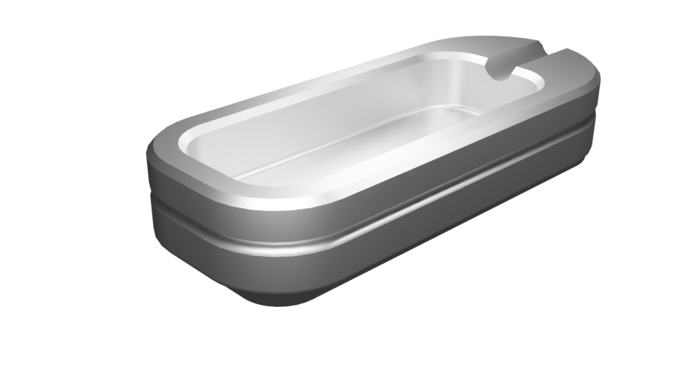 Aluminum Ash Tray Silver Plated