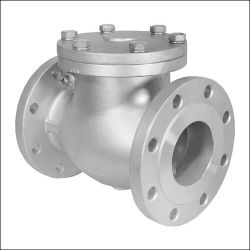 Swing Check Valve - Medium Pressure, Silver Color | Manual Operation for Water Applications in Industrial Environments