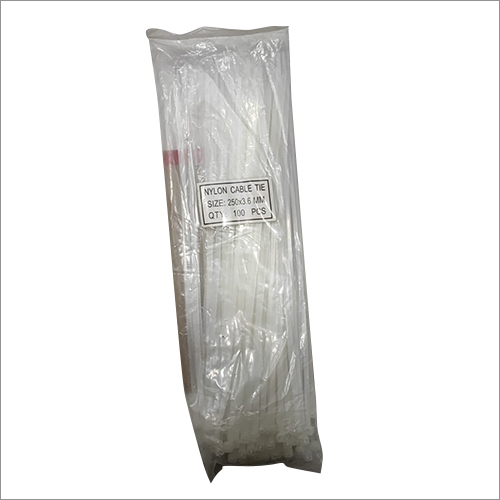 250 X 3.6 Mm White Nylon Cable Ties Application: Industrial