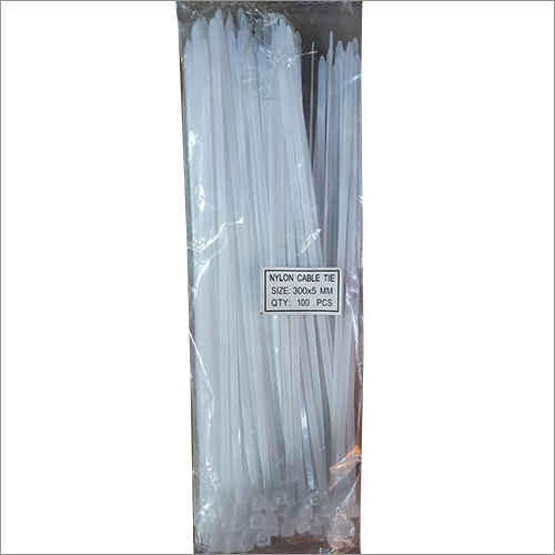 300 X 5 Mm White Nylon Cable Ties Application: Industrial