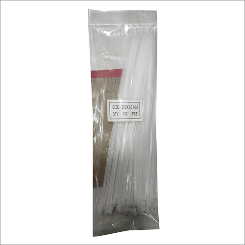 250 X 3 Mm White Nylon Cable Ties Application: Industrial