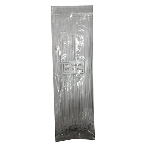 250 X 3 Mm White Nylon Cable Ties Application: Industrial