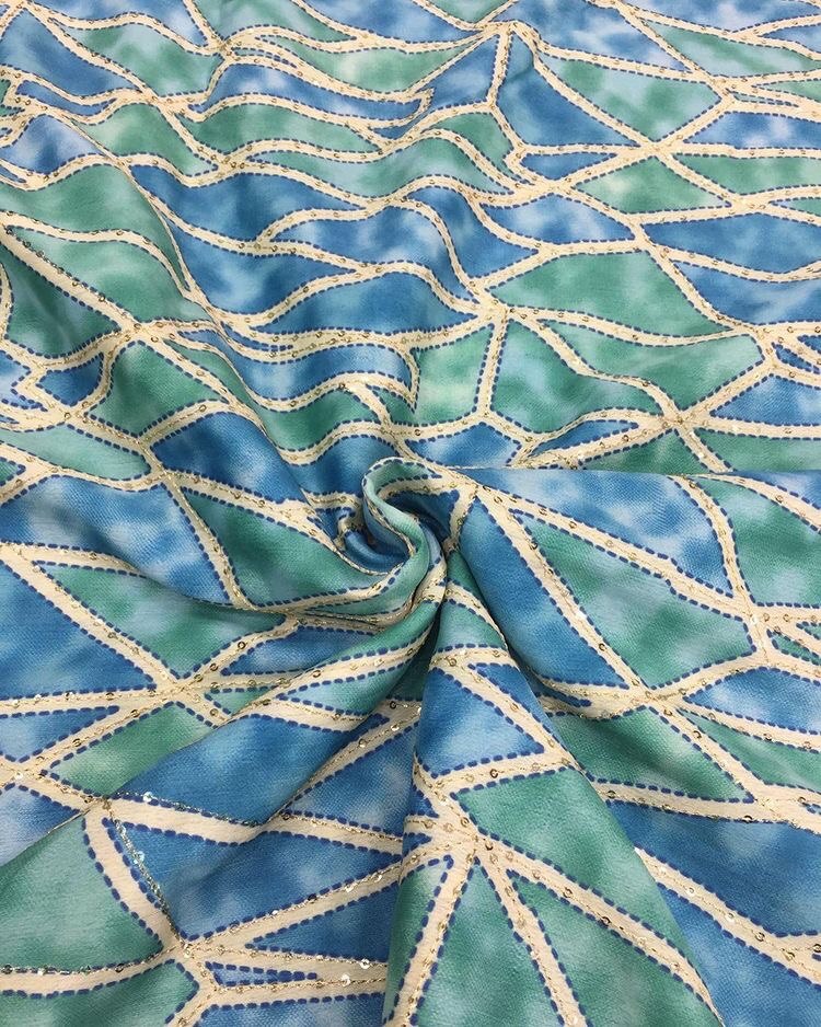 Position Chinon Print - Polyester Fabric Colorfast And Soft Texture | Smooth Washable Breathable For Elegant Designer Suits Saris And Stylish Outfits