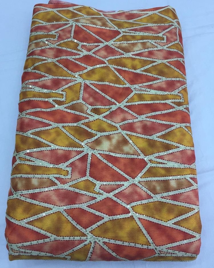 Position Chinon Print - Polyester Fabric Colorfast And Soft Texture | Smooth Washable Breathable For Elegant Designer Suits Saris And Stylish Outfits