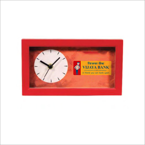 Red Promotional Table Clock