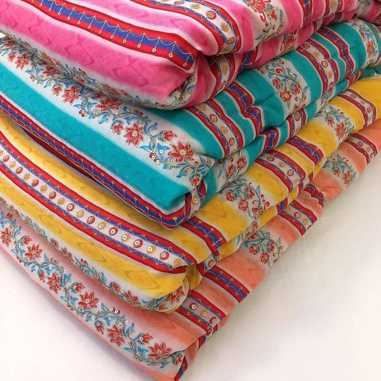 Light In Weight Georgette Position Print.