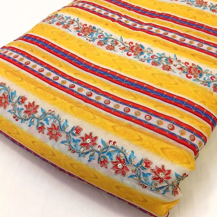 Light In Weight Georgette Position Print.