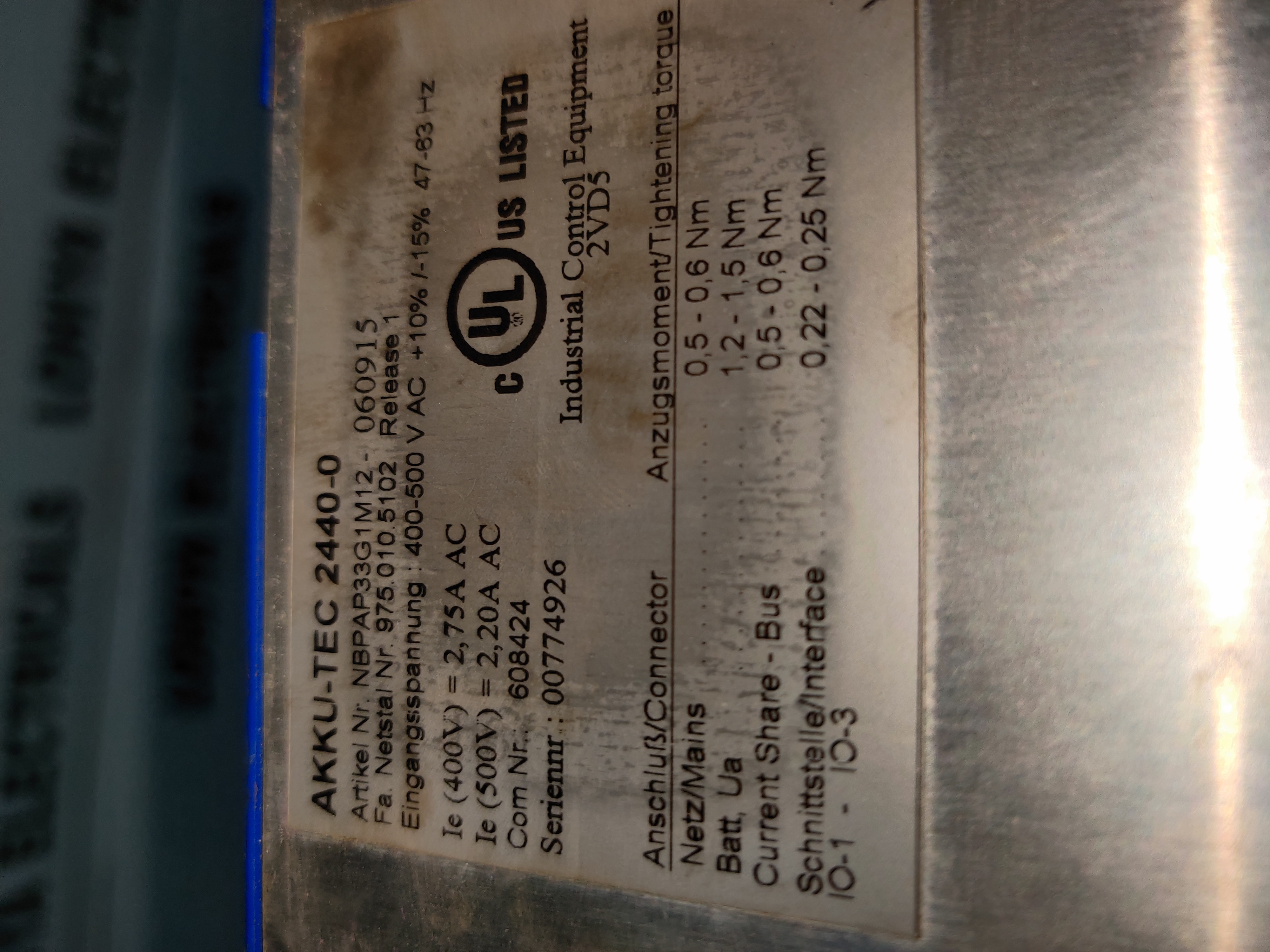 Akku-tec 2440-0-060915 Dc Power Supply Module