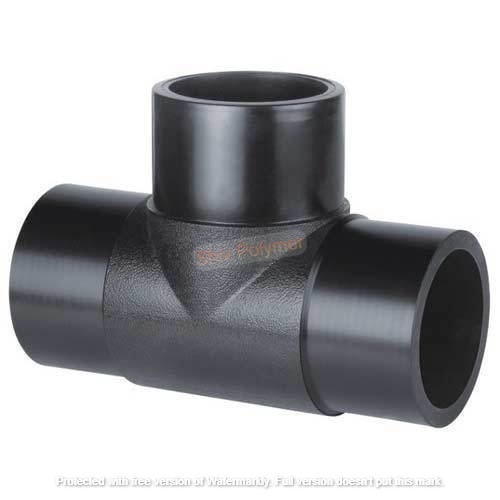 HDPE Spigot Tee - HDPE Material, Size Range 20-110mm, Black Color, 16 Bar Pressure Rating | Industrial Water and Chemical Transfer, IS 4984 Standard