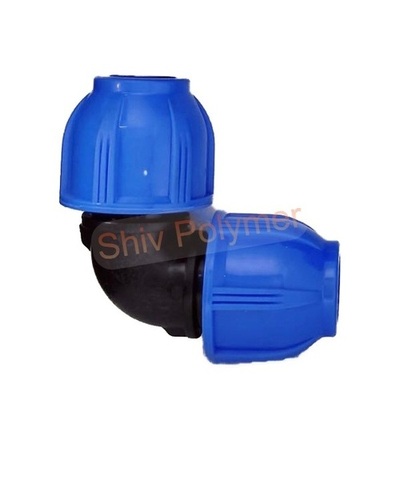 PP Compression Elbow - PP Material, 1/2 Inch Size | Ideal for Plumbing Applications