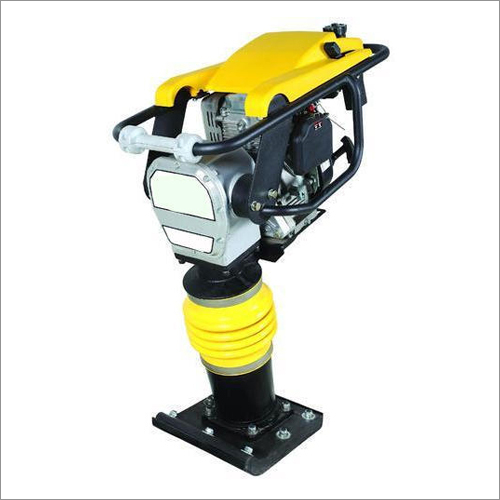 Tamping Vibratory Rammer - Steel, Yellow Black Color, Manual Control System | Automatic Functionality, Polished Surface, 1-Year Warranty