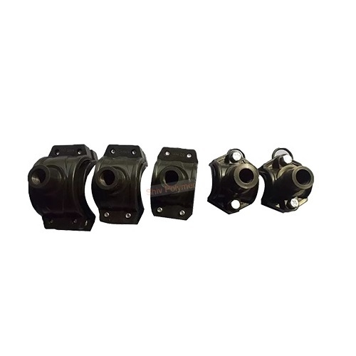 Pp Black Service Saddle - Pp Material, 75mm Size, 5mm Thickness, Black Color | Designed For Industrial Applications