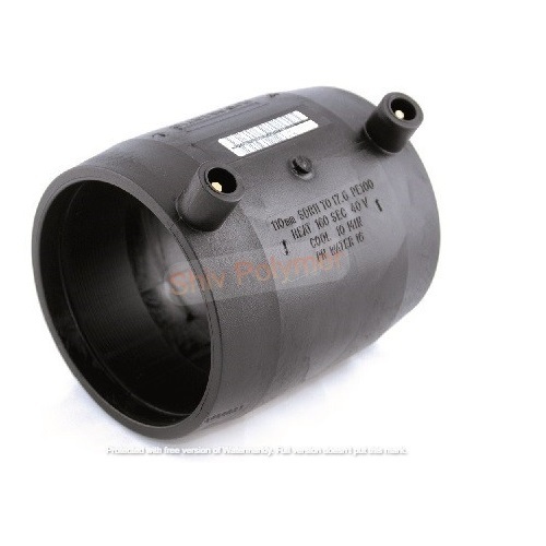 Electrofusion Coupler - Hdpe, 40 Mm To 350 Mm Diameter, Black Round Fitting | Pe100 Material, Welded Application